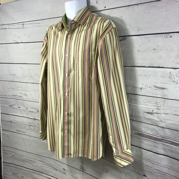 Express Other - Express Men's Long Sleeve, Yellow Stripes